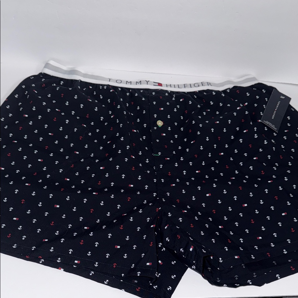 NWT Tommy Hilfiger Nautical Anchor Print 100% Cotton Boxers Men’s Sz XL (40-42)